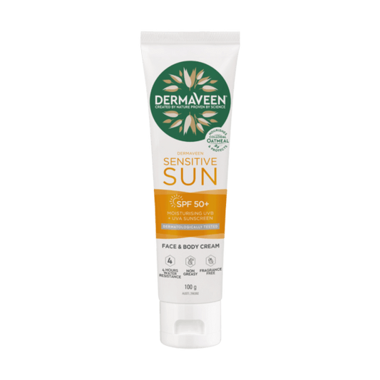 Dermaveen Sensitive Sun SPF50+ Moisturising UVB + UVA Sunscreen - DominionRoadPharmacy