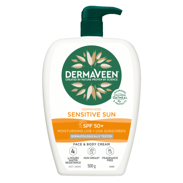 Dermaveen Sensitive Sun SPF50+ Moisturising UVB + UVA Sunscreen - DominionRoadPharmacy