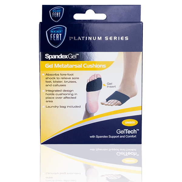 Neat feat Spandex Gel Metatarsal Cushion For Sore Feet, Calluses, Arthritis