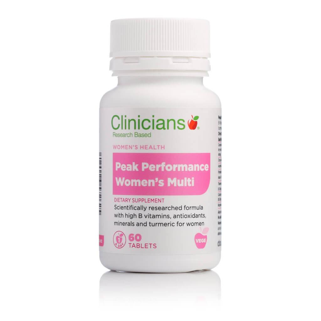 Clinicians Peak Performance Women&rsquo;s Multi 60 tablets