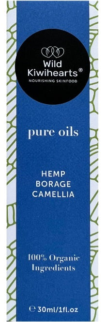 Pure Oils Hemp, Borage and Camellia 100% Organic 30ml