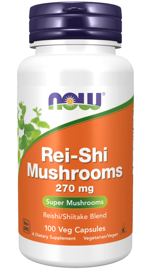 now Rei-Shi Mushrooms 270 mg 100 Veg Capsules