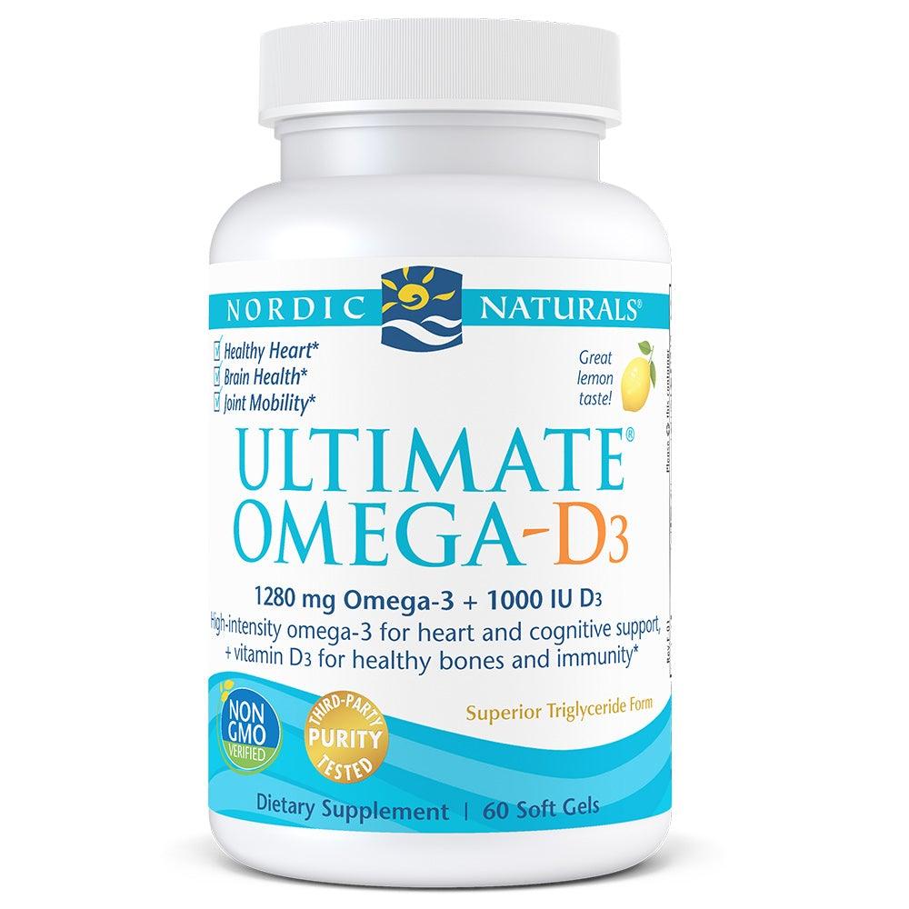 Nordic Naturals Ultimate Omega-D3 60 softgels Lemon