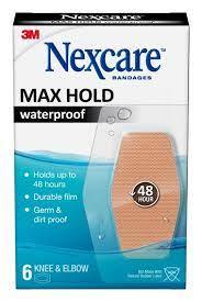 Nexcare Max Hold Waterproof Knee & Elbow 6 - DominionRoadPharmacy