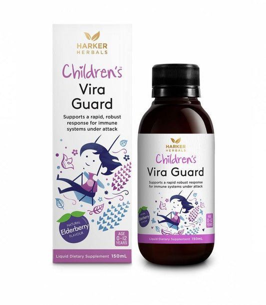 Harker Herbals Childrens Vira Gaurd Liquid 150ml-Natural Elderberry - DominionRoadPharmacy