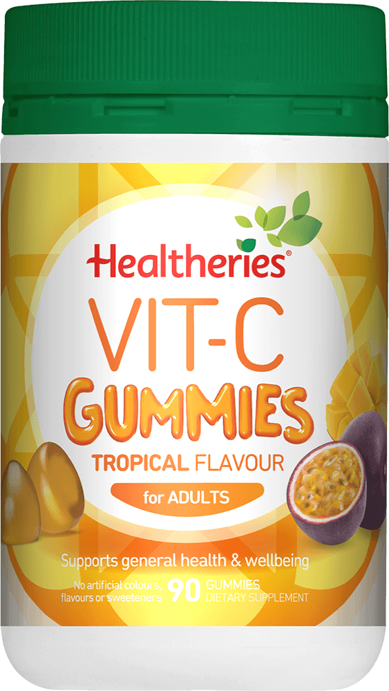 Healtheries Adult Vit C Gummies Tropical 90s - DominionRoadPharmacy