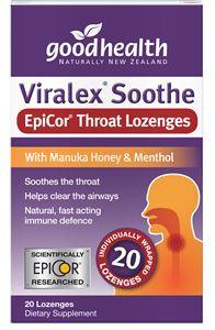 Good Health Viralex Soothe EpiCor Throat Lozenges 20