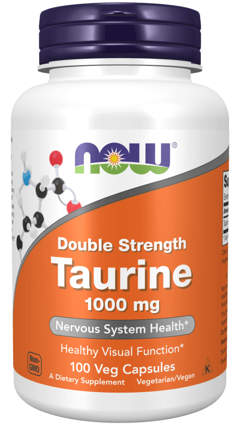 now Taurine, Double Strength 1000 mg 100 Veg Capsules