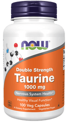 now Taurine, Double Strength 1000 mg 100 Veg Capsules