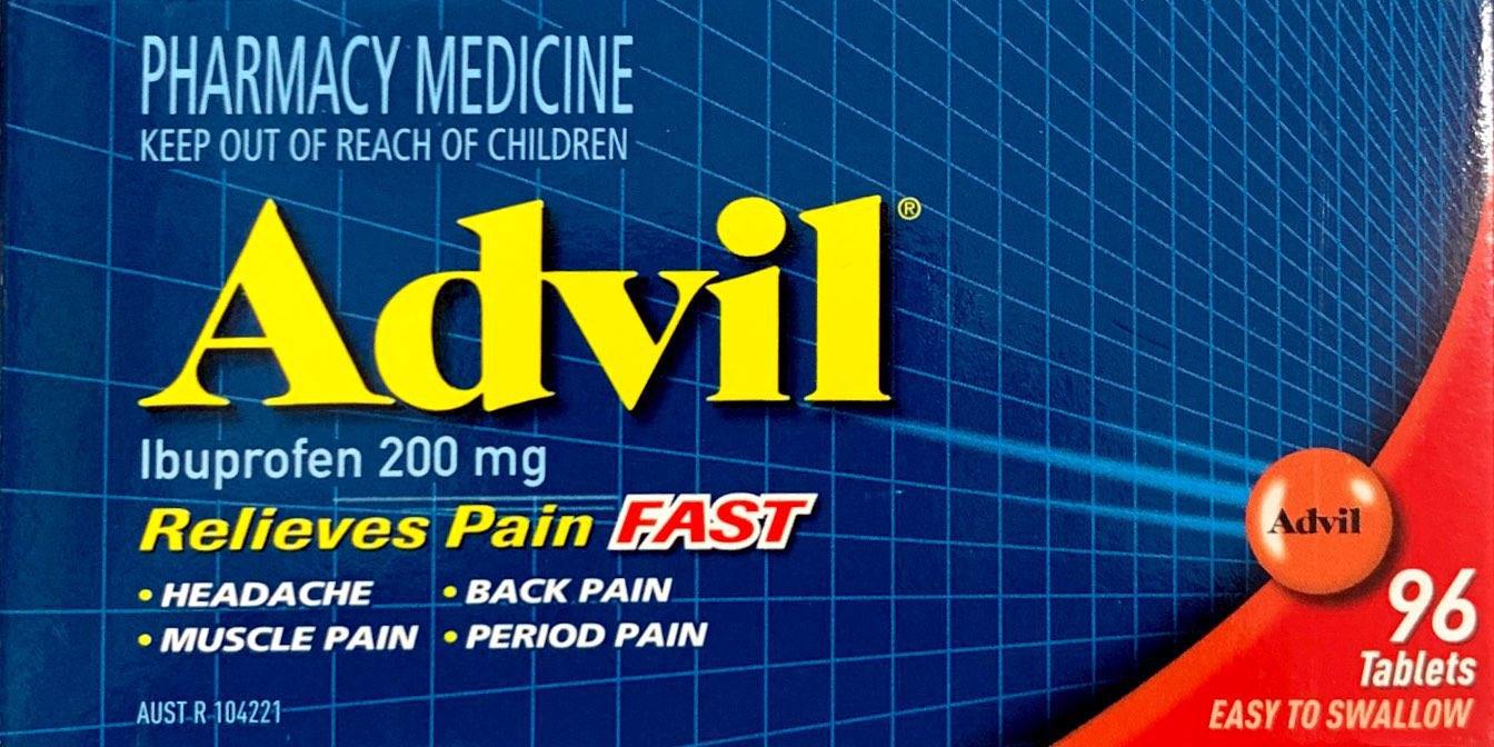 Advil Ibuprofen 200mg 96 Tablets For Pain Relief - DominionRoadPharmacy