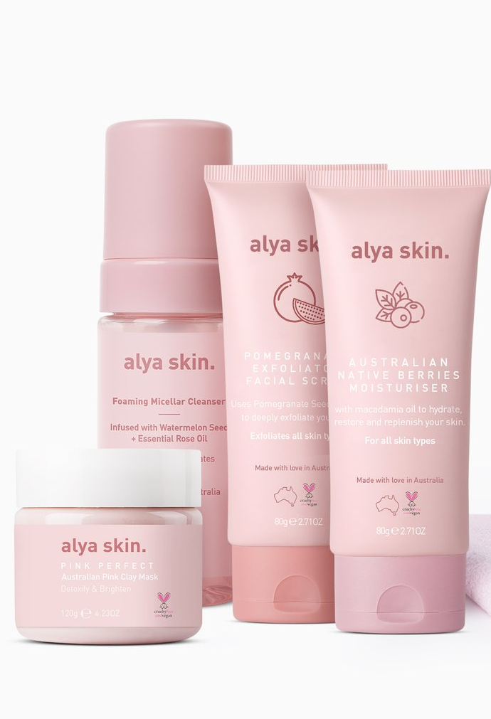 Alya Skin Combo Pack (Mask, Scrub, Moisturiser, Cleanser)