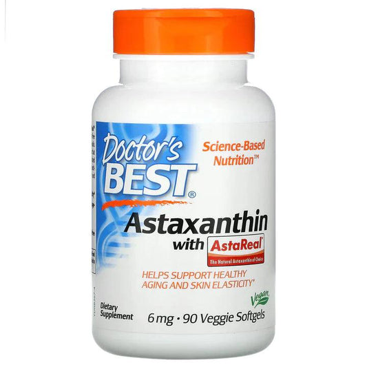 Doctor's Best Astaxanthin with AstaReal 6 mg 90 Veggie Softgels