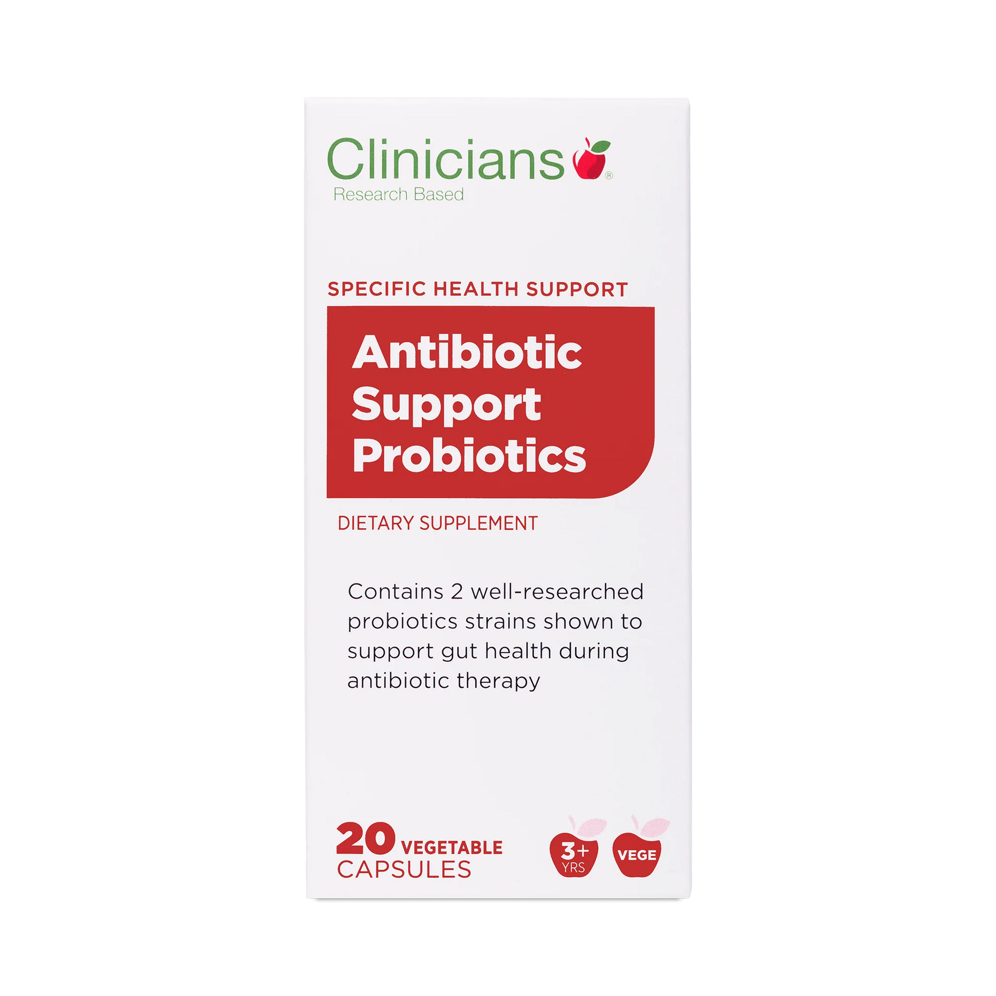 Clinicians Antibiotic Support Probiotics 20 Caps