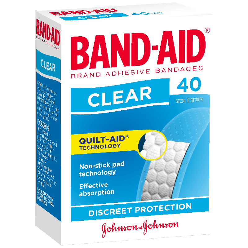 Band-Aid Clear Adhesive Strips 40 - DominionRoadPharmacy