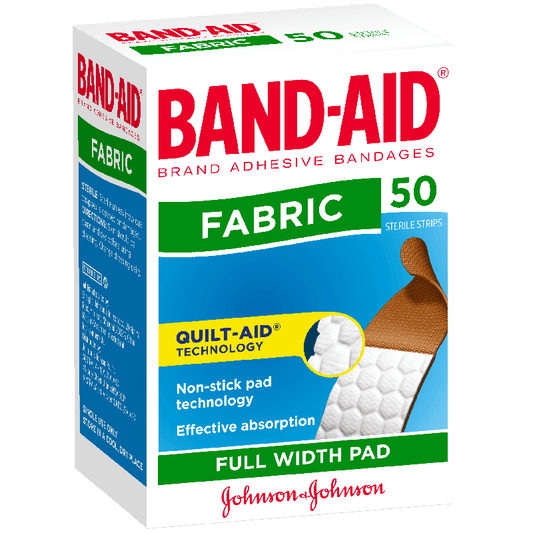 Band-Aid Fabric Plasters 50 - DominionRoadPharmacy