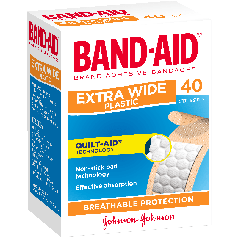 Band-Aid Adhesive Strips Extra Wide 40 - DominionRoadPharmacy