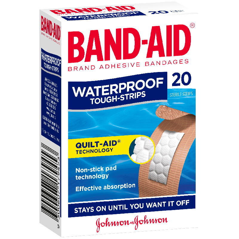 Band-Aid Tough Strips Waterproof - DominionRoadPharmacy