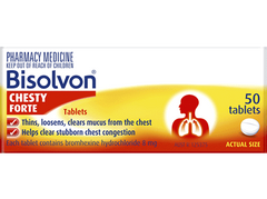 BISOLVON&reg; CHESTY FORTE 50 TABLETS - Pharmacy Medicine