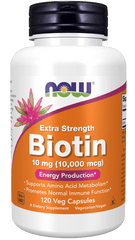 now Biotin Extra Strength 10 mg (10,00 mcg) 120 veg capsules