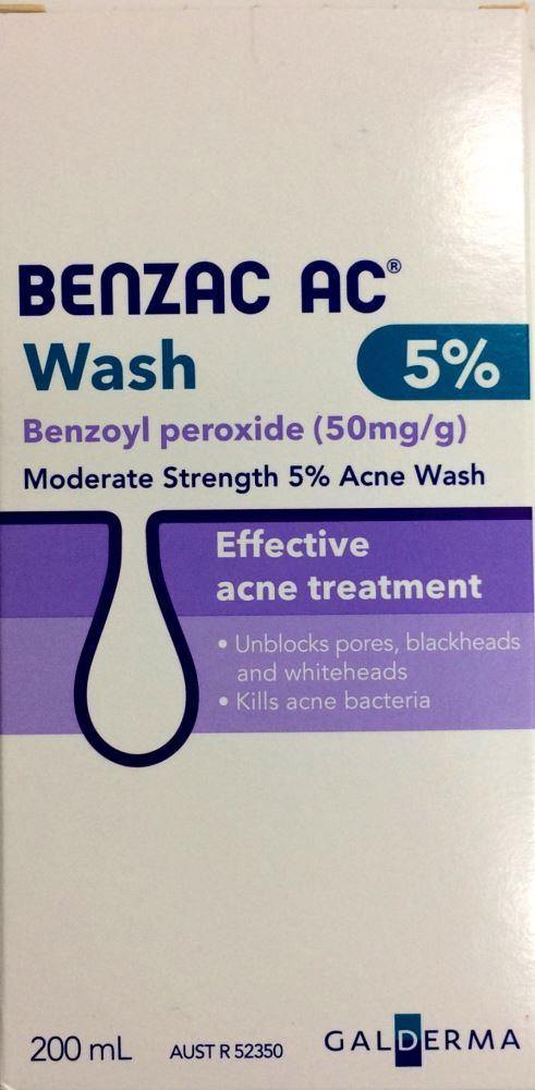 Benzac AC Acne Wash 5% 200ml - DominionRoadPharmacy