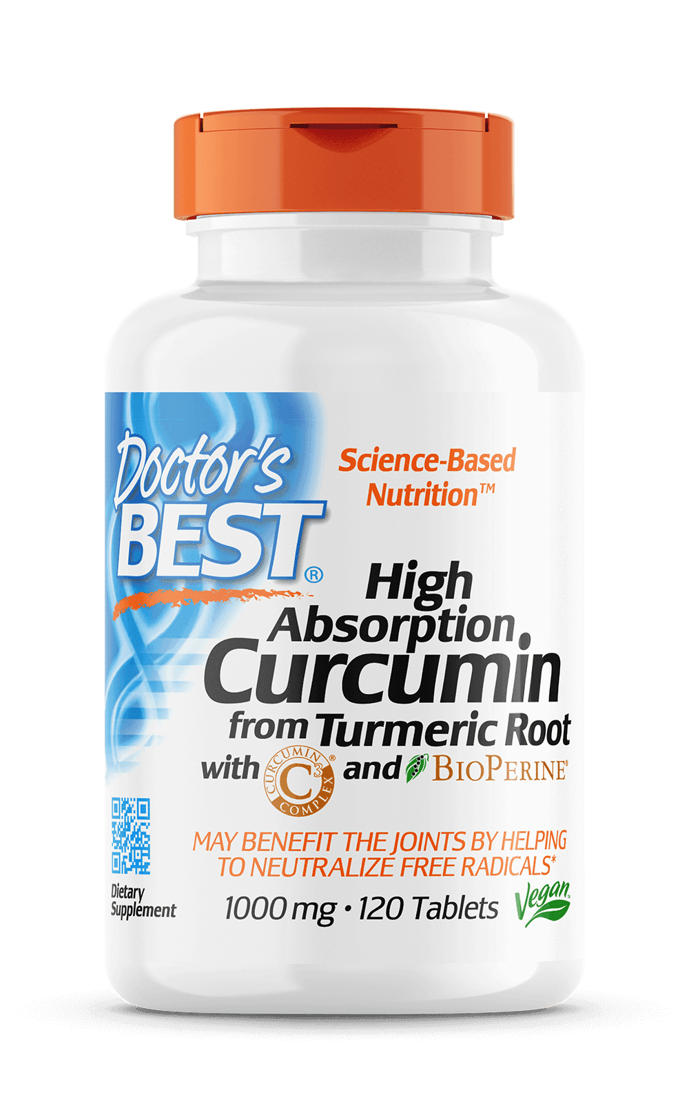 Doctor's Best High Absorption Curcumin C&sup3; with BioPerine (1000mg) 120 Capsules