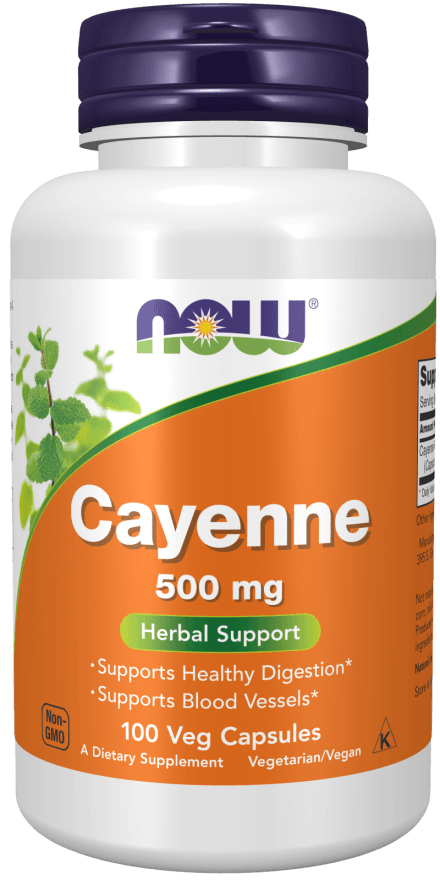 now Cayenne 500 mg 100 Veg Capsules