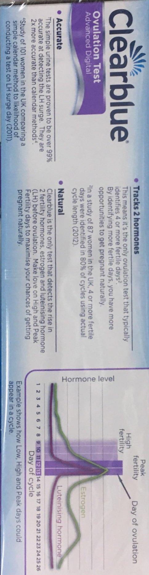 Clearblue Advanced Digital Ovulation Test 10 Tests - DominionRoadPharmacy