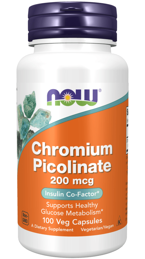 now Chromium Picolinate 200 mcg 100 Veg Capsules