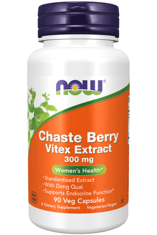 now Chaste Berry Vitex Extract 300mg 90 Veg Capsules