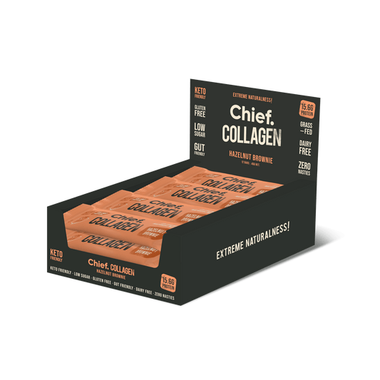 Chief Collagen Protein Bar Hazelnut Brownie 12 bars