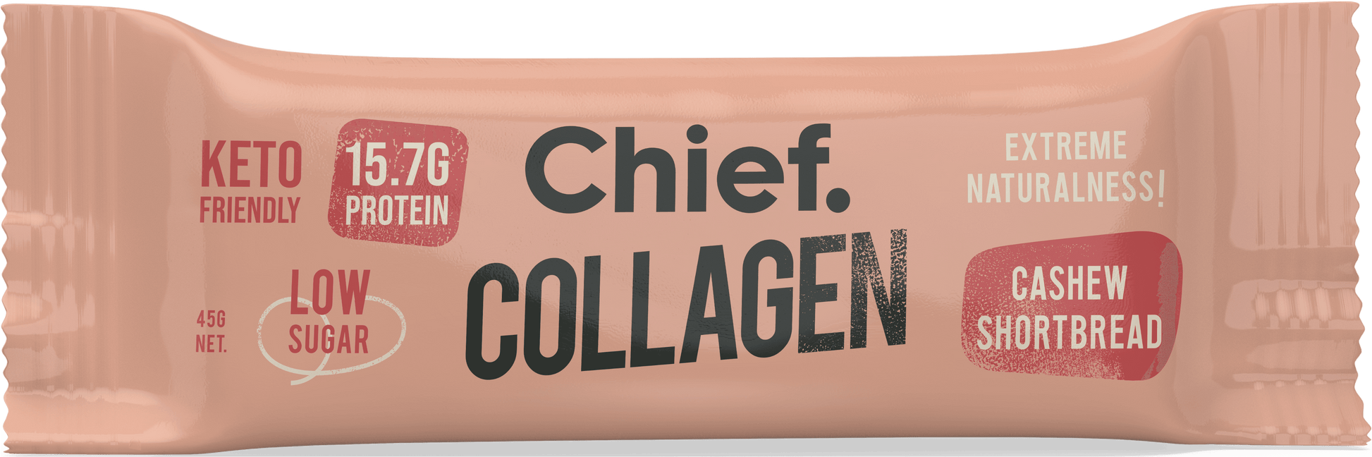 Chief Collagen Protein Bar  Cashew Shortbread 12 bars