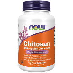 now Chitosan 500 mg plus Chromium 120 Veg Capsules