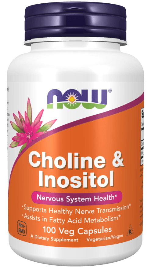 now Choline & Inositol 500 mg 100 Veg Capsules