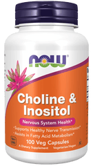 now Choline & Inositol 500 mg 100 Veg Capsules