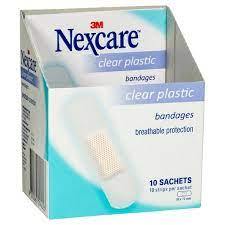 Nexcare Plastic Strips Clear 10 sachets - DominionRoadPharmacy
