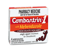 Combantrin -1 with Mebendazole Chocolate Squares 4