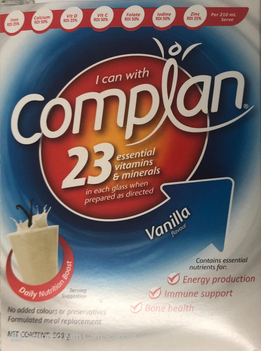 Complan Vanilla Flavour 23 Essential Vitamins and Minerals 500gm