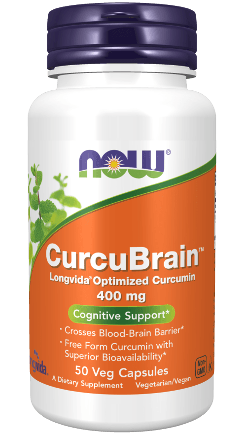 now CurcuBrain™ 400 mg 50 Veg Capsules