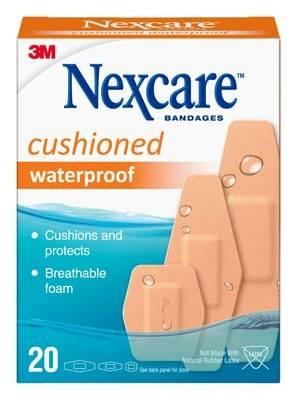 Nexcare Cushioned Waterproof Bandages Assorted 20 Pack - DominionRoadPharmacy