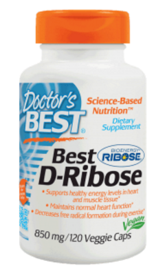 Doctor's Best D-Ribose featuring BioEnergy Ribose 850mg 120 Veggie Capsules