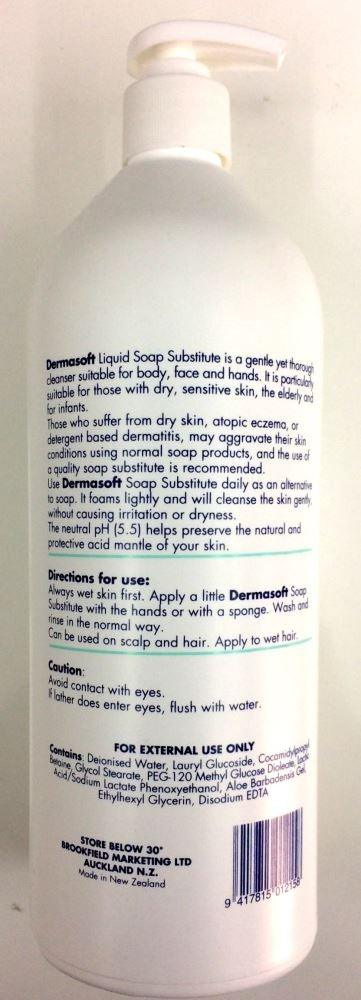 Dermasoft Soap Substitute 1 Litre - Pakuranga Pharmacy