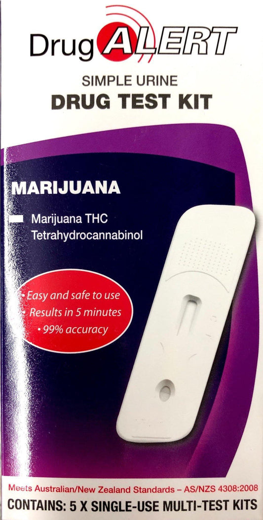 Drug Alert Urine 5 Test kit for Marijuana THC Tetrahydrocannabinol - DominionRoadPharmacy