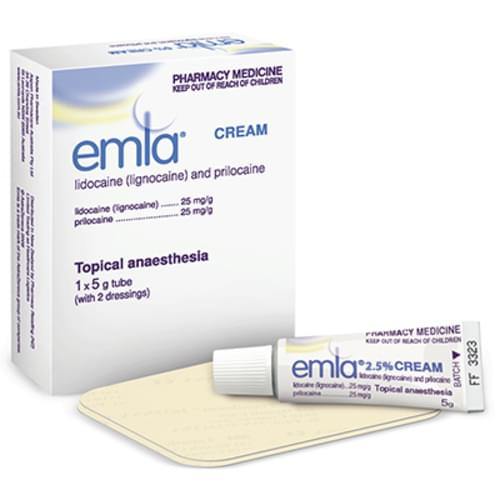 EMLA CREAM 1X5G PLUS DRESSINGS