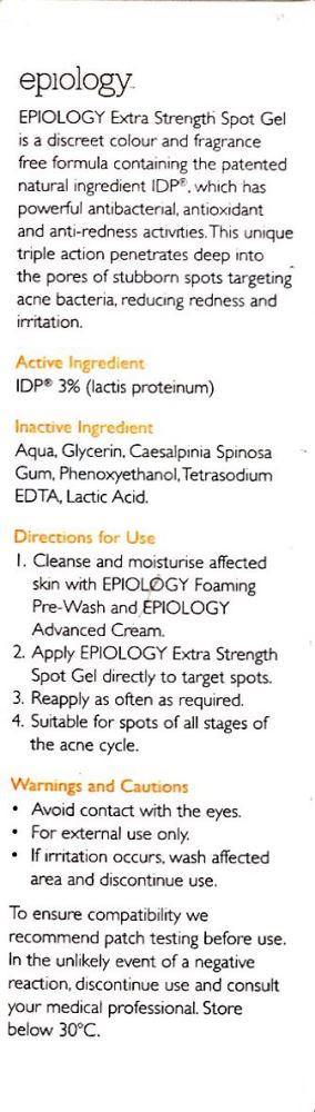 EPIOLOGY Extra Strength Advanced Anti-Acne Spot Gel 10g - DominionRoadPharmacy