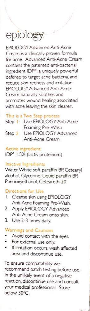 Epiology Advanced Anti-Acne Cream 28g - DominionRoadPharmacy