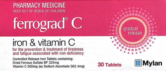 Ferrograd C Tablets 30 *Pharmacy Medicine* - Pakuranga Pharmacy