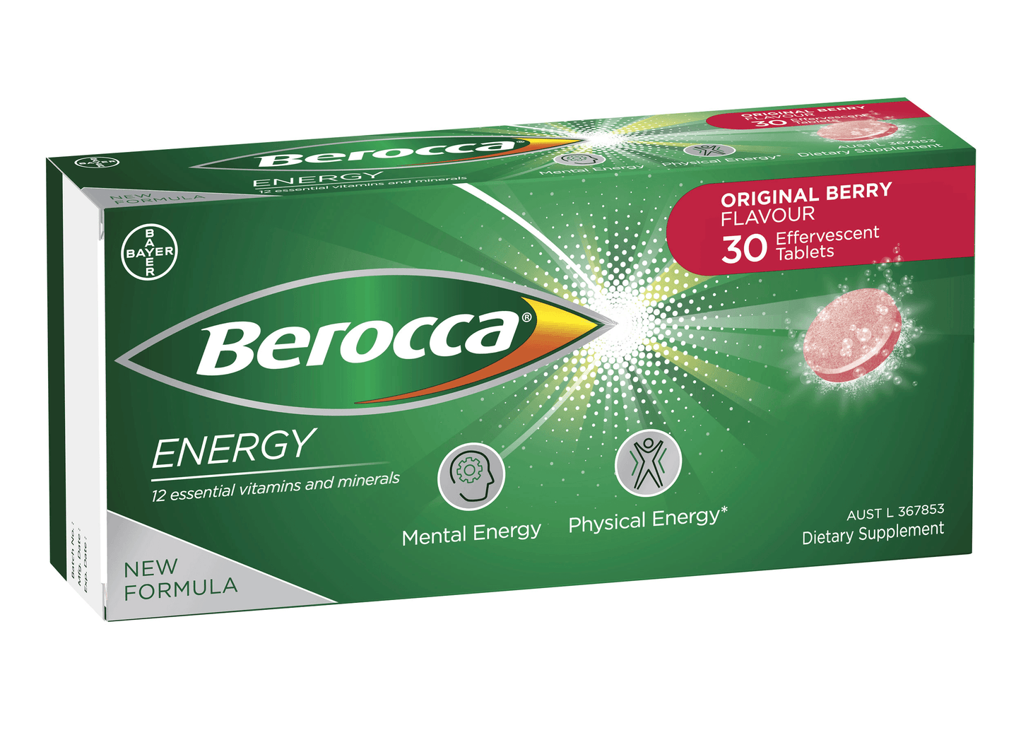 Berocca Original Berry Effervescent Tablets - DominionRoadPharmacy