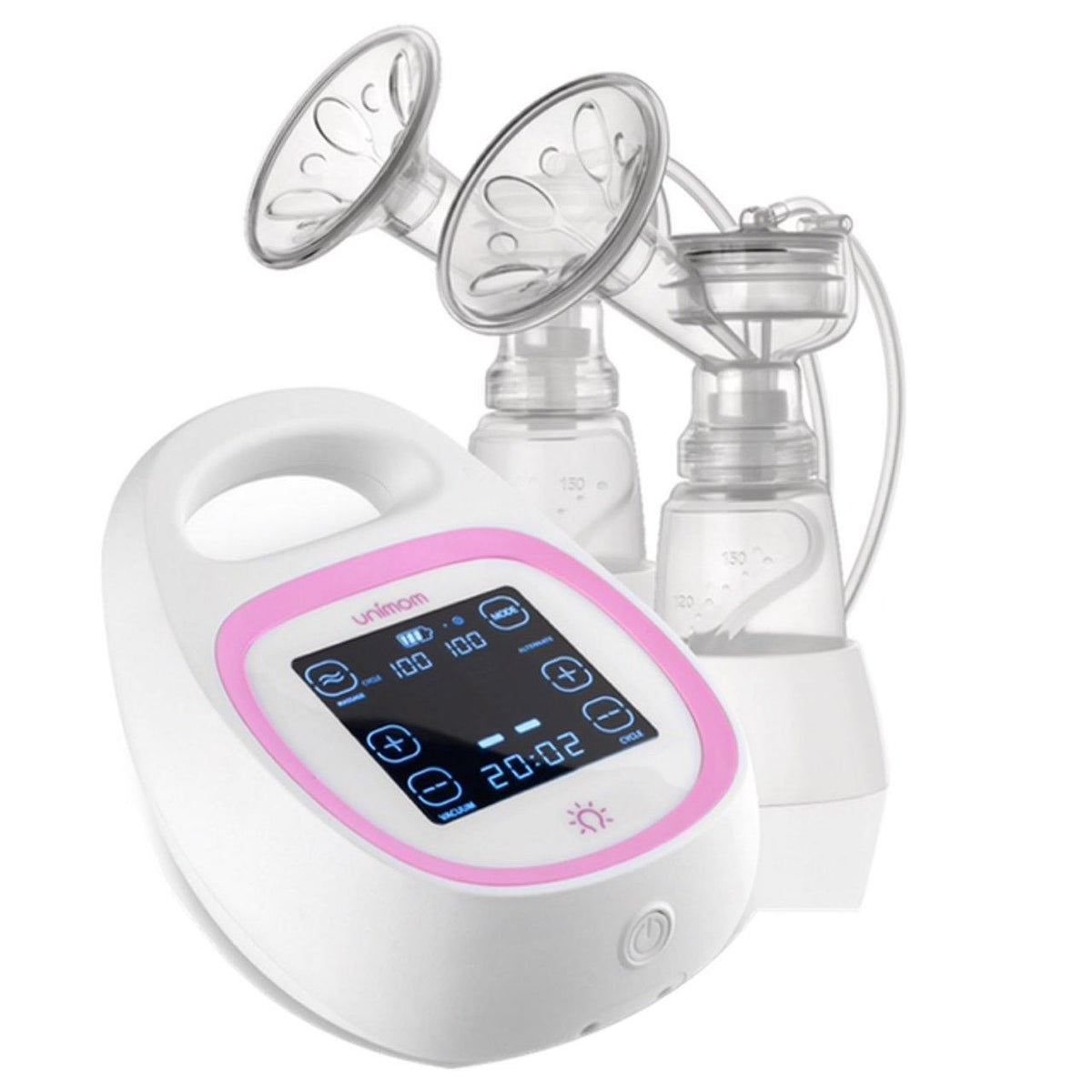 Unimom Opera LCD Automatic Dual Motor Breast Pump Free Switch Kit &amp; Storage Bags 30 pack