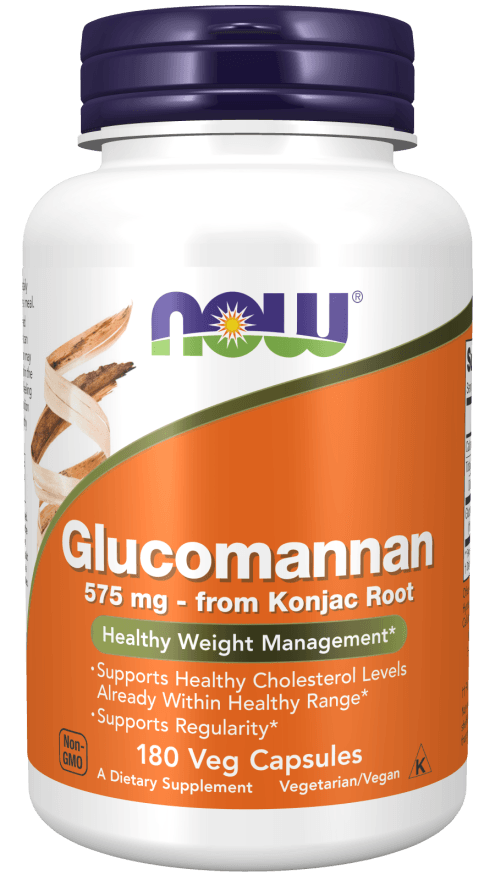 now Glucomannan 575 mg 180 Veg Capsules