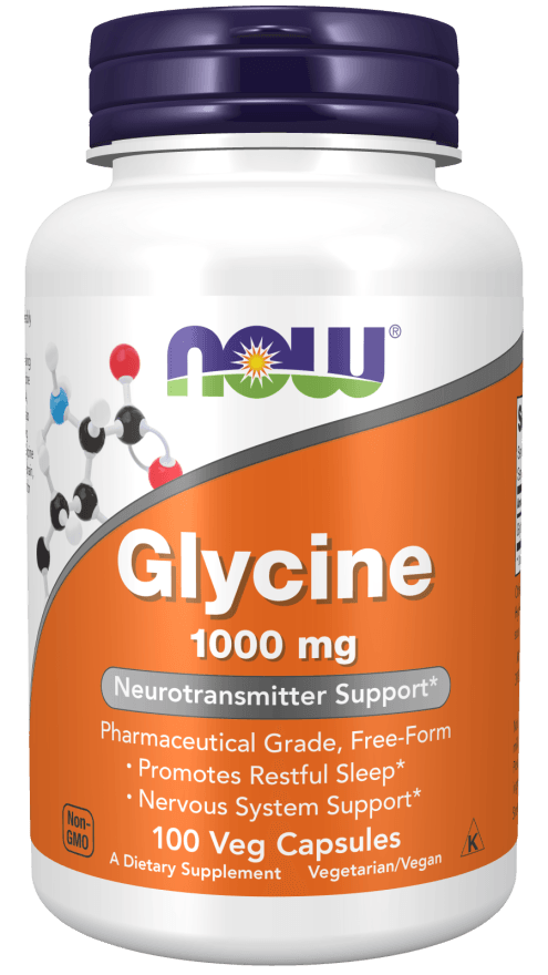 now Glycine 1000 mg 100 Veg Capsules